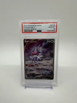 Pokemon Suicune v GG38/GG70 Crown Zenith: Galarian Gallery Holo PSA 10 - Image 1