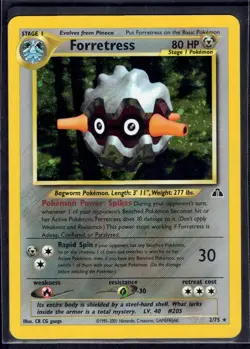 Forretress 2/75 Holo Rare Neo Discovery Pokemon Moderately Played - Image 1