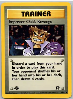 Imposter Oak's Revenge 76/82 Uncommon Team Rocket Pokemon 1st Edition NM - Image 1