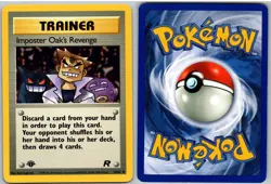 Imposter Oak's Revenge 76/82 Uncommon Team Rocket Pokemon 1st Edition NM - Image 3