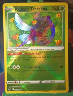 Pokemon TCG Radiant Tsareena Silver Tempest 016/195 Holo Radiant Rare - Image 1