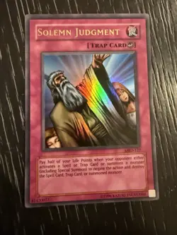 Yu-Gi-Oh! Solemn Judgment MRD-EN127 Metal Raiders Ultra Rare Holo Trap Konami - Image 1
