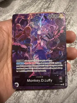 One Piece TCG Monkey.D.Luffy OP09-061 Leader 2nd Anniversary Edition Alt English - Image 1