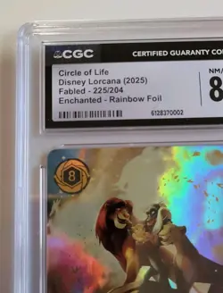 Disney Lorcana Fabled: Circle Of Life (225/204)-Enchanted Rainbow Foil- CGC 8.5 - Image 2