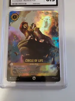 Disney Lorcana Fabled: Circle Of Life (225/204)-Enchanted Rainbow Foil- CGC 8.5 - Image 4