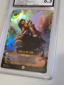 Disney Lorcana Fabled: Circle Of Life (225/204)-Enchanted Rainbow Foil- CGC 8.5 - Image 5