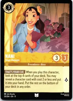 Disney Lorcana Nani - Stage Manager Winterspell Uncommon #20/204 NM - Image 1