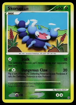 Pokemon Card - Skorupi Stormfront 73/100 Common Reverse Holo - Image 1