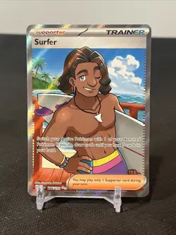 Pokemon TCG Surfer 235/191 SV08 Surging Sparks Holo Ultra Rare Card - Image 1