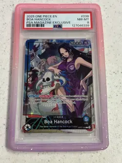 Boa Hancock (2025 PSA Magazine Promo) OP07-038 One Piece Promotion Card PSA 8 - Image 1