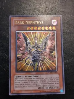 Yu-Gi-Oh! ULTIMATE RARE CARD DARK NEPHTHYS PTDN-EN018 NM/VLP - Image 1