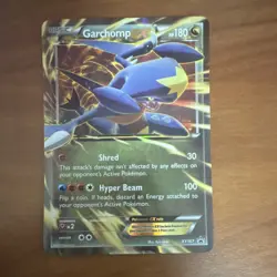 Pokemon Garchomp EX Promo Holo XY167 Basic Card 180 HP Shred Hyper Beam - Image 1