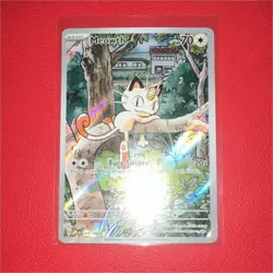 Pokemon Meowth 106/094 Prismatic Evolutions Holo Basic Card 70 HP - Image 1