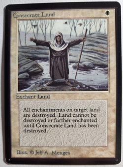 MTG - Beta - Consecrate Land - Very Light PLay - Image 1