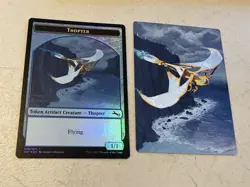 mtg foil token Thopter 006/020, Unstable, unplayed, full art back - Image 1