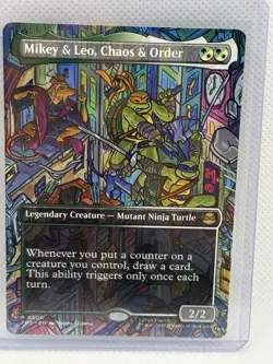 Mikey & Leo, Chaos & Order (Borderless) TMNT FOIL 0200 - Image 1