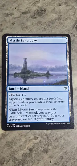 Mystic Sanctuary Throne of Eldraine Regular Land Island MTG NM - Image 1