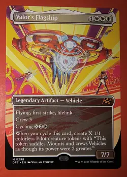 MTG, AETHERDRIFT: VALOR'S FLAGSHIP, MYTHIC, REGULAR, 0298, DFT, NM, BORDERLESS - Image 1