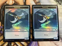 2x Foil Thopter Tokens MTG Unstable English Foil - NM 🔥 - Image 1
