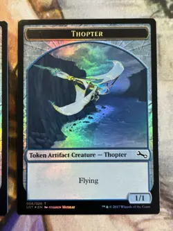 2x Foil Thopter Tokens MTG Unstable English Foil - NM 🔥 - Image 3