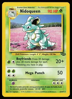 Nidoqueen 23/64 Rare Jungle Pokemon Card - Image 1