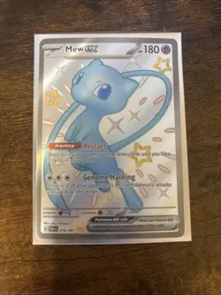 Pokemon TCG Mew EX 216/091 Paldean Fates Full Art Shiny Ultra Rare NM Condition - Image 3