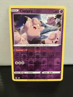 Clefairy 62/196 Pokemon Lost Origin Reverse Holo Common - Image 1