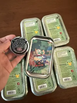 No Packs!! Pokemon Celebrations Mini Tins, Includes Insert poster + Coin - Image 3