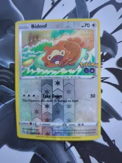 Pokemon TCG Bidoof RH (peelable ditto) from Pokemon Go 059/078 - Image 1
