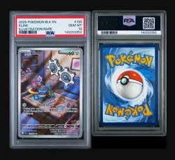 2025 POKEMON BLACK EN-BLACK BOLT ILLUSTRATION RARE #139 KLINK PSA 10 - Image 3