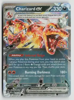 Charizard ex 054/091 Pokemon SV: Paldean Fates Double Rare NM - Image 1