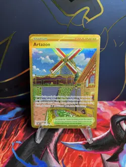 Pokemon TCG Obsidian Flames Artazon Gold Hyper Rare #229/197 - Image 1