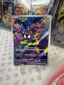 POKEMON GASTLY ILLUSTRATION RARE 177/162 Sv05 TEMPORAL FORCES NM - Image 1