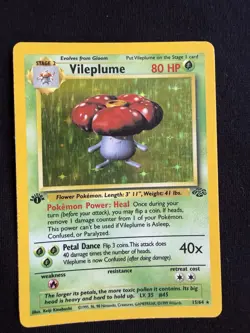 Vileplume - 15/64 - Pokemon Jungle 1st Edition Holo Rare WOTC LP (see photo) - Image 2