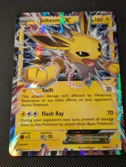 Jolteon EX 28/83 Pokemon TCG Generations Holo Ultra Rare NM - Image 1