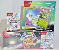 Pokemon Prismatic Evolutions Lot (3) Sealed: Surprise + 2 Booster Bundle + Tech - Image 2