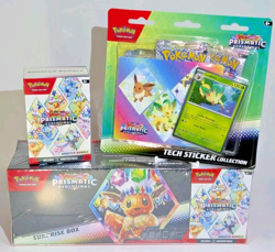 Pokemon Prismatic Evolutions Lot (3) Sealed: Surprise + 2 Booster Bundle + Tech - Image 3