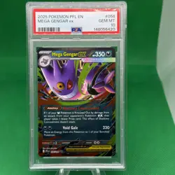 2025 Mega Gengar ex 056/094 Pokemon Double Rare Phantasmal Flames PSA 10 - Image 1