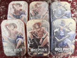 One Piece Card Game Vol.2 Collector Tin Lot (6) Luffy Ace Sabo Sealed - Image 1