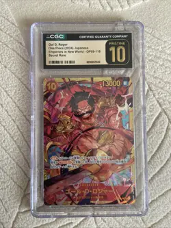 One Piece CGC Pristine 10 Gol D. Roger Emperors In New World OP09-118 Japanese - Image 1