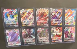 Pokemon Lot of Ten VMAX Holo Cards Vaporeon Toxtricity Cinderace & More - Image 1