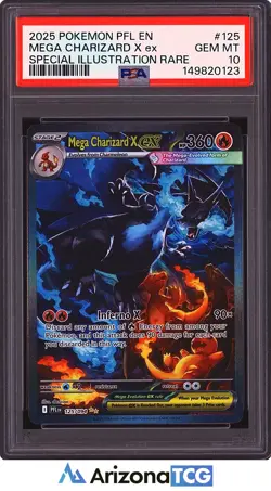 Pokemon 2025 Mega Charizard X ex 125/094 SIR Phantasmal Flames GEM MINT PSA 10 - Image 1