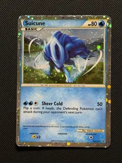 Pokemon TCG Suicune HGSS21 2010 Fall Collector's Tin Black Star Promo Holo Swirl - Image 1