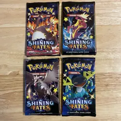 POKEMON SHINING FATES - 4x Booster Packs - Art Set - Factory Sealed - TCG - Image 1