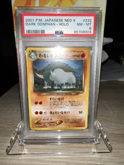 PSA 8 2001 Dark Donphan Holo 232 Neo 4 Destiny Pokemon Japanese NM-MT - Image 1