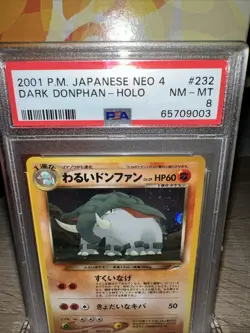 PSA 8 2001 Dark Donphan Holo 232 Neo 4 Destiny Pokemon Japanese NM-MT - Image 2