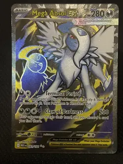 Mega Absol ex Full Art Ultra Rare 161/132 Pokemon Mega Evolution English - Image 1