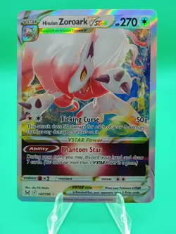 2022 Pokemon Lost Origin Hisuian Zoroark Vstar #147 Extremely LP+ - Image 1