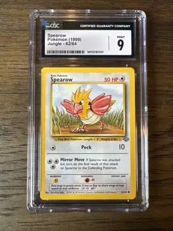 Pokemon Jungle #62 Spearow CGC 9 - Image 1