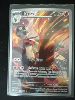 Pokemon TCG Blaziken Destined Rivals Illustration Rare Card 192/182 - Image 1